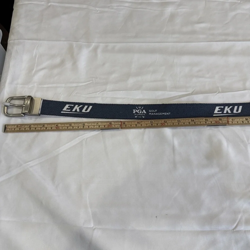 Doc Murphy Belt Reversible Canvas Red White Blue EKU PGA Of America 1916 Leather